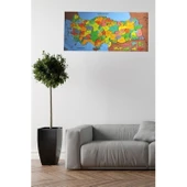 Buffer® Renkli Türkiye Haritası Manyetik Yapıştırıcı Gerektirmeyen Duvar Stickerı 118 Cm * 56 Cm - 6