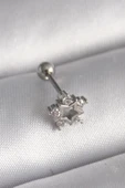 Litae Trend BFS 316L Çelik Gümüş Renk Zirkon Taşlı Yıldız Model Tragus Piercing - 1