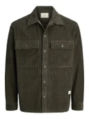 JPRBLUWILL CORDUROY L/S OVERSHIRT SN Olive Olive XXL thumbnail 3