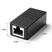 Anunnaki RJ45 Coupler Extender Ethernet Kablo Bİrleştirici Adaptör - CAT5/CAT6 Uyumlu Tak-Çalıştır thumbnail 2