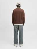 JORNORREBRO EMB SWEAT CREW NOOS Deep Mahogany Deep Mahogany XL thumbnail 3