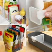 Buffer® 10'luşeffaf Buzdolabı Yan Kapı Düzenleyici Buzdolabı Dolap İçi Bölümleyici Aparatlar - 4