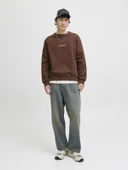 JORNORREBRO EMB SWEAT CREW NOOS Deep Mahogany Deep Mahogany XL thumbnail 2