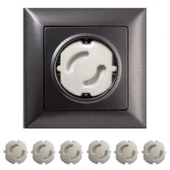 Buffer® Bebek Çocuk Priz Koruma Kapağı (6 Adet) Çocuk Güvenliği, Priz Muhafazası, Priz Kapatıcı - 1