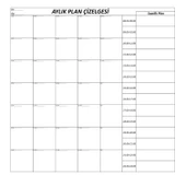 Buffer® Aylık Planlayıcı Manyetik Duvar Stickerı Takvim Plan Çizelgesi - 1