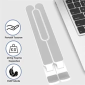 Buffer® Ayarlanabilir Plastik Dizüstü Destek Tabanı Katlanabilir Taşınabilir Laptop Sehpası Yükselti - 8