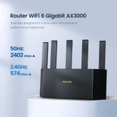 TENDA RX12L PRO 4 PORT DUALBAND WİFİ6 ROUTER - 2