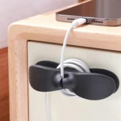 Buffer® 2li Kablo Tutucu Silikon Kordon Sarıcı Kablo Yönetici Klips - 4