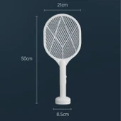 Buffer® Şarjlı Sinek Öldürücü Masaüstü Standlı,mor Işık Sinek Kovucu Raket 5w - 5