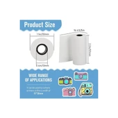 Çocuk Kamera Baskı Kağıdı, 5’li Rulo 57x25mm Çekirdekli Fotoğraf Baskı Termal Kağıt Rulo - 3