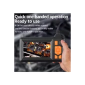 Ekranlı 3 Kameralı 10 Mt Hafıza Kart Destekli Sert Kablo Yılan Endoskop Kamera 8 Mm 4.3 Inc - 5