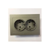 Antrasit Grano Ikili Topraklı Priz - 1