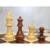 Özel Vernikli Mıknatıs Taşlı Ahşap Katlanabilir Kutulu Satranç Oyunu 17.5 Cm G221 - 2