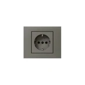 Ovivo Grano Antrasit Topraklı Priz + Çerçeve Ogatp - 1