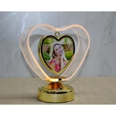 Kişiye Özel Fotoraf Alanli Kalpli Led Çerceve Alk4450 - 1