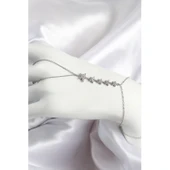 Pirinç Zirkon Taşlı Yıldız Model Gümüş Renk Kadın Şahmeran - Tj-sn688 Tg-53-vice/(1395) 4160 - 1