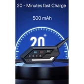 Bt62 Motosiklet Kask Kulaklığı Bluetooth Intercom 2 Intercom Bağlantılı - 6
