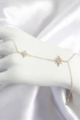 Litae Trend BFS Pirinç Zirkon Taşlı Kutup Yıldızı Model Gold Renk Kadın Şahmeran - 1