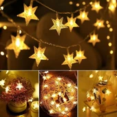 Buffer® 20 Adet Mini Yıldız Led 5 Metre Günışığı Rengi Dekoratif Led thumbnail 2