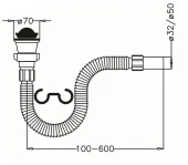 Japar Körüklü Lavabo Sifonu (Ø50) 50607 - 2