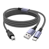 Zr361 Ads 501 Type-c 2 İn 1 Yazıcı Kablosu - 1