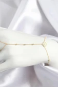 Litae Trend BFS Pirinç Zirkon Taşlı Yonca Model Gold Renk Şahmeran - 1