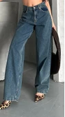 Baggy kar yıkama yeşil tint jeans pantolon d2007 - 1