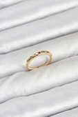 Litae Trend BFS Pirinç Gold Renk Renkli Zirkon Taşlı Kadın Yüzük - 1