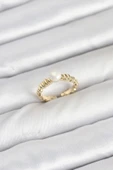 Litae Trend BFS Pirinç Gold Renk Göbek İnci Model Kadın Yüzük - 1