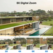 4K Ultra Hd 3 Lensli Dış Mekan Wifili Güvenlik Kamerası 8X Optik Zoom Anlık Uzaktan Cepten İzle thumbnail 2