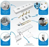 Seldur Altılı Topraklı Grup Priz 5 mt ÇK thumbnail 2