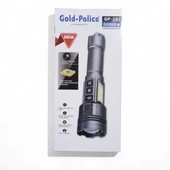 Gold-Police GP-282 10000 Lümen Uzun Menzilli Güçlü Şarjlı El Feneri thumbnail 2