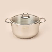 Paslanmaz Çelik Tencere - Gri - 24 cm thumbnail 1