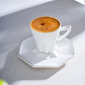 Lilla 6'lı Kahve Fincan Takımı - Beyaz - 90 ml thumbnail 1