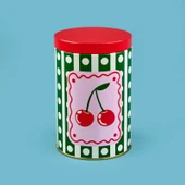 Cherry Yuvarlak Tekli Metal Kutu - Renkli - 900 ml thumbnail 1