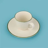 Kitchen Arnea 2'li Fincan Takımı - Krem / Yeşil - 90 ml thumbnail 3