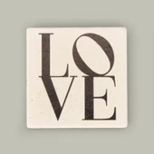 Kitchen Love Taş Bardak Altlığı - Renkli - 10x10 cm - 3