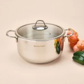 Paslanmaz Çelik Tencere - Gri - 24 cm thumbnail 2