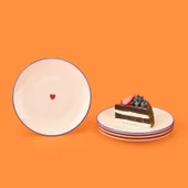 Kitchen 4'lü Kalpli Pasta Tabağı - Renkli - 20 cm thumbnail 2