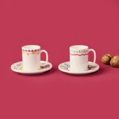 Kitchen Bonjour Magique Kahve 4 Parça Kahve Fincan Takımı - Renkli thumbnail 2