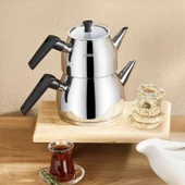 Copper Çaydanlık Seti - Gri / Siyah - 2 lt + 1 lt thumbnail 1