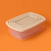 4'lü Plastik Saklama Kabı - Asorti - 1