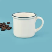 Kitchen Zest Kahve Fincanı - Krem / Mavi - 90 ml thumbnail 2