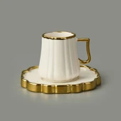 İsla 6'lı Kahve Fincanı - Beyaz / Sarı thumbnail 1