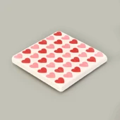 Kitchen Kalpler Taş Bardak Altlığı - Renkli - 10x10 cm - 1