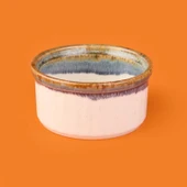 Porselen Sufle Kabı - Mavi - 9 cm - 1