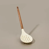 Akasya Saplı Silikon Kevgir - Kahverengi / Krem thumbnail 2