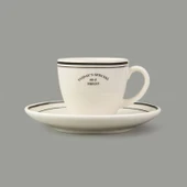 Kitchen Luna 2'li Espresso Fincanı - Krem / Siyah thumbnail 3