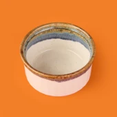 Porselen Sufle Kabı - Mavi - 9 cm - 3