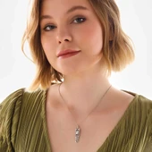 ​Gümüş Kaplan Figürlü Kadın Kolye thumbnail 3